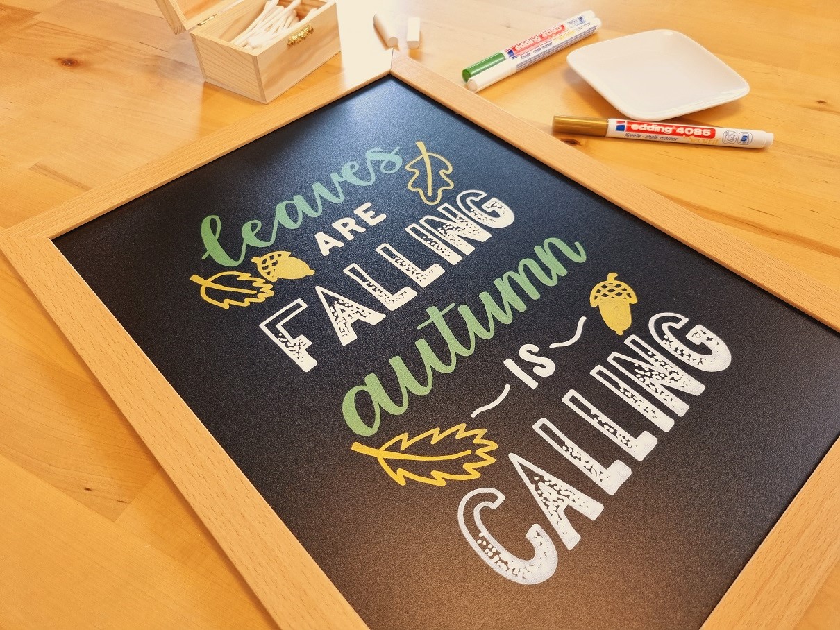 Eigen Huis en Tuin Lekker Leven: handletteren op een krijtbord