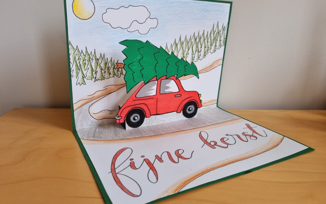 Pop up kerstkaart maken stappenplan
