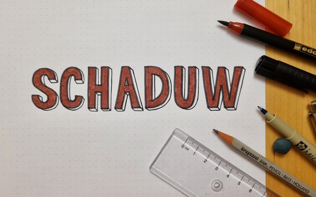 Zo teken je schaduw bij je letters