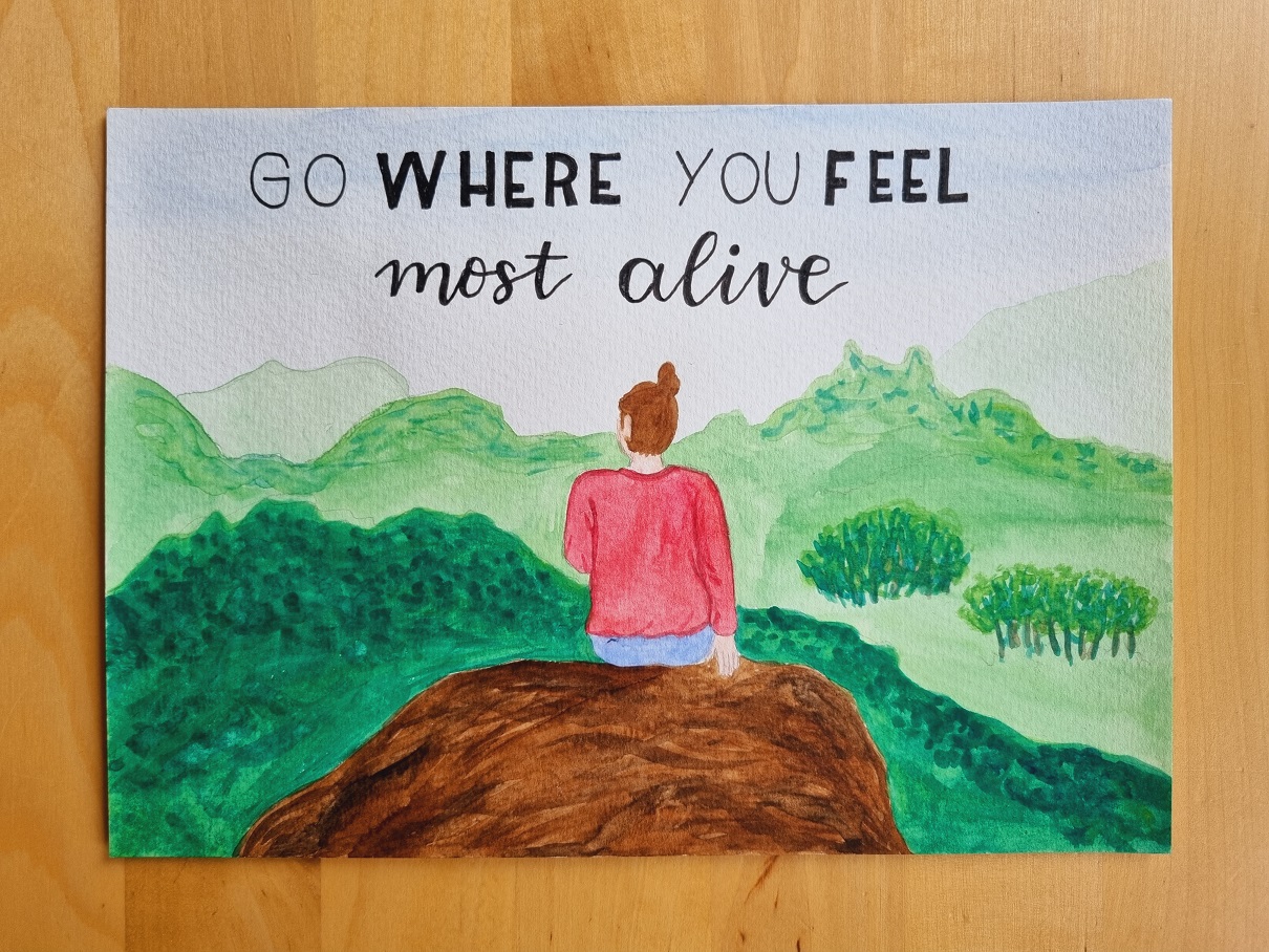 handlettering-illustratie-quote cursus-handletteren-papier-kaarten-maken-fotolijst