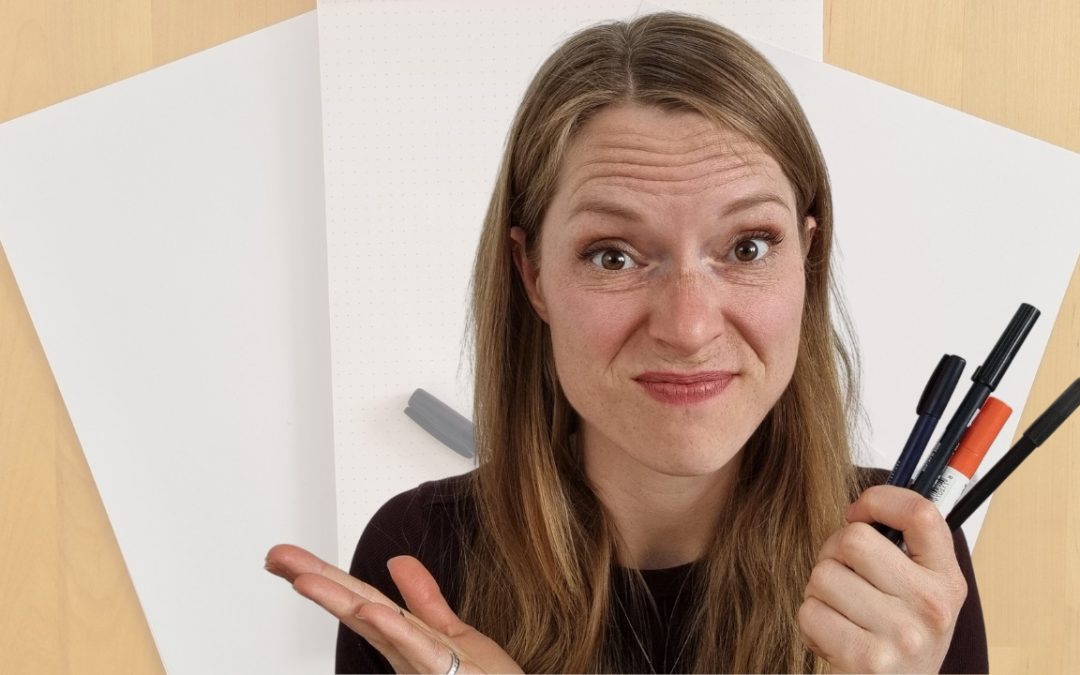 Wat is het verschil tussen een kleine en een grote brushpen?