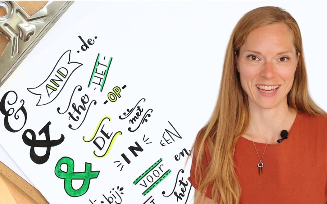 Handletteren voor beginners – Zo schrijf je kleine woorden (de, het, een) op een leuke manier