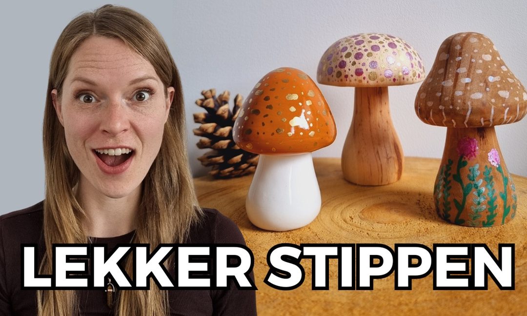 Do it yourself herfstdecoratie: 3 paddenstoelen versieren met stiften