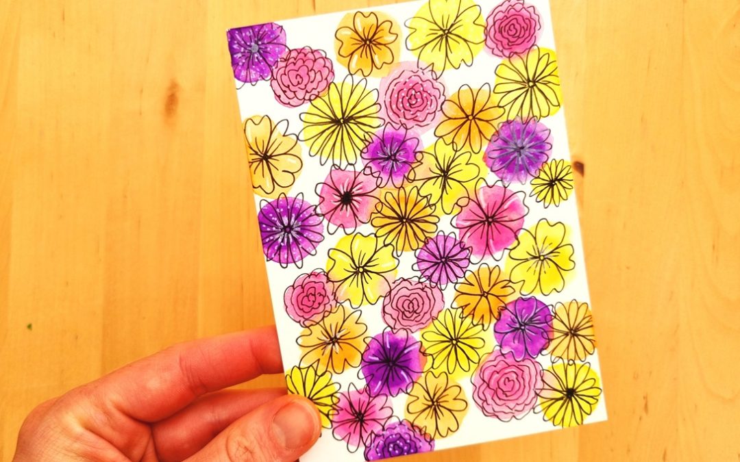 Zo kun je makkelijk bloemen tekenen op een kaart