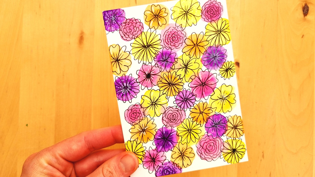 Zo-kun-je-makkelijk-bloemen-tekenen-op-een-kaart