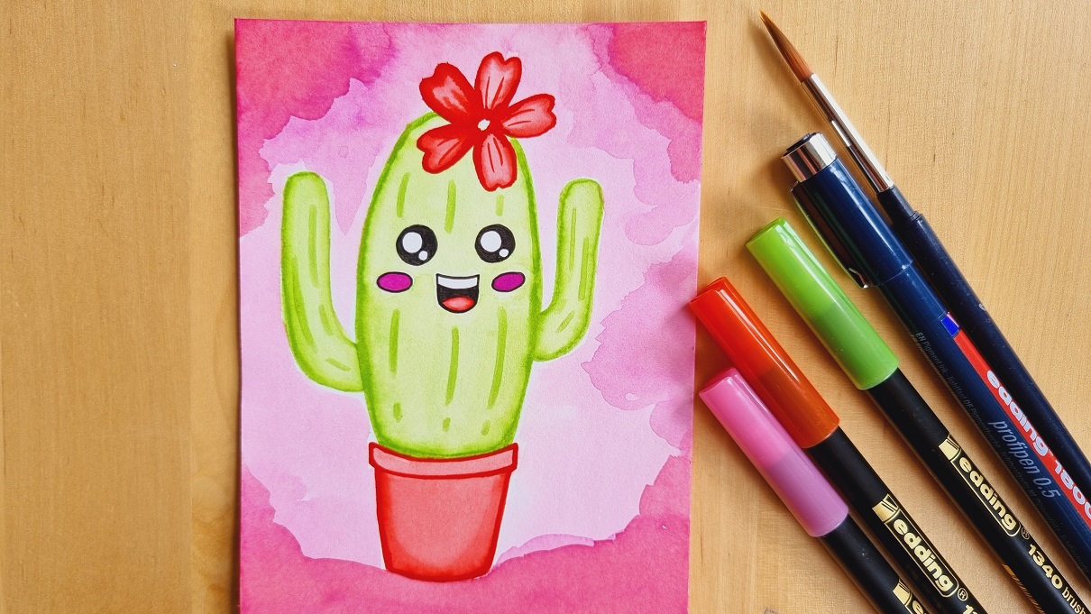 kawaii-cactus-plant-tekenen
