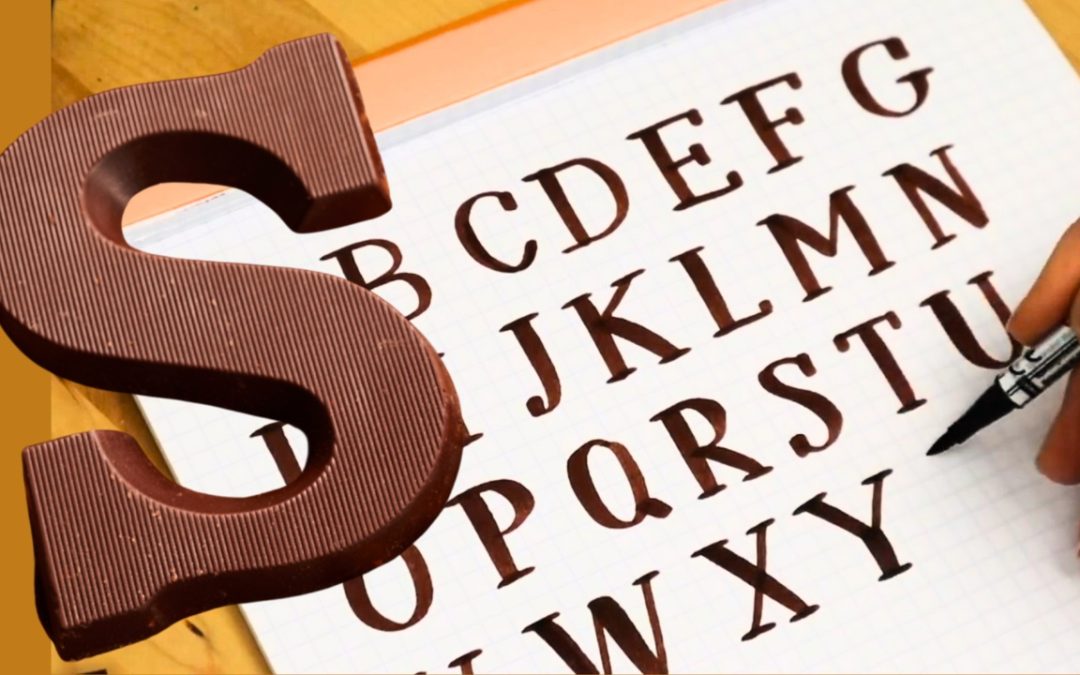 Leer het chocoladeletter alfabet tekenen en ontdek dit lettertype!