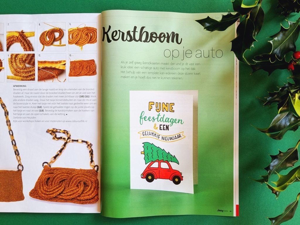 kerstkaart-maken-auto-kerstboom-dak