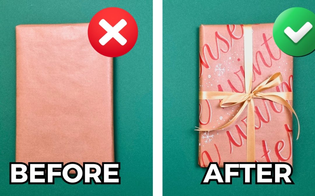 Tover met handlettering saai inpakpapier om tot bijzonder kerst cadeaupapier