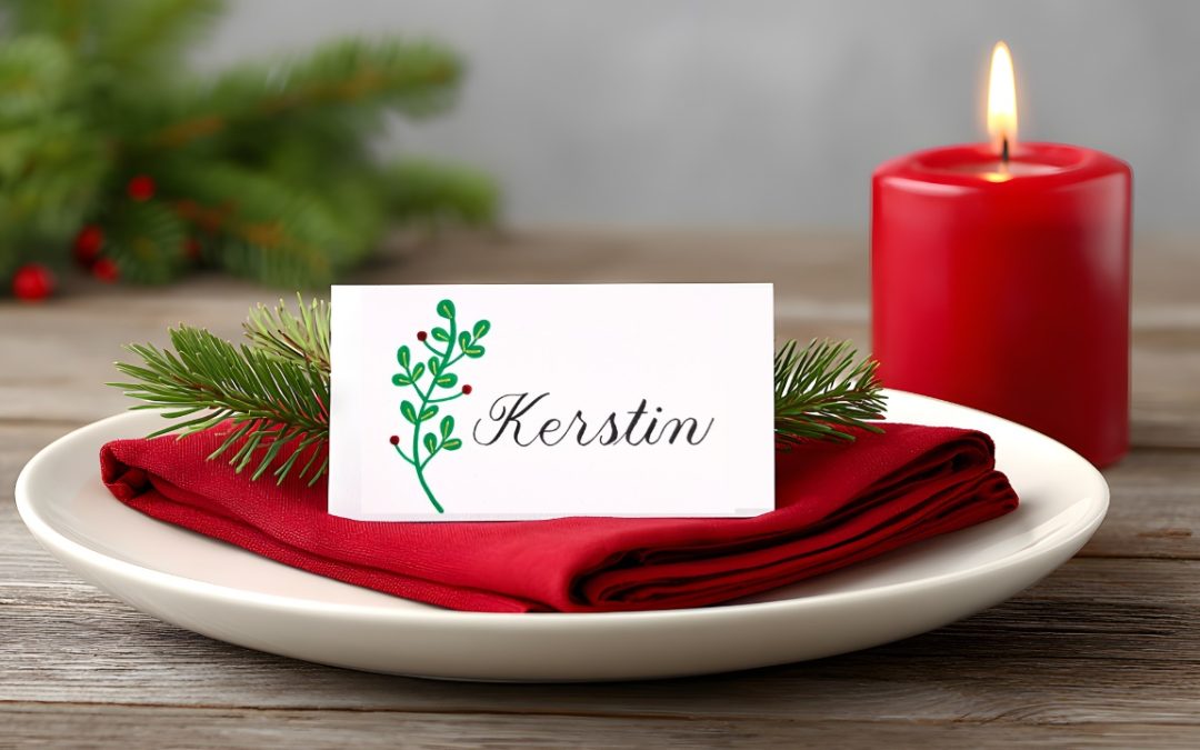 Deze kalligrafie truc maakt je naamkaartjes voor het kerstdiner magisch