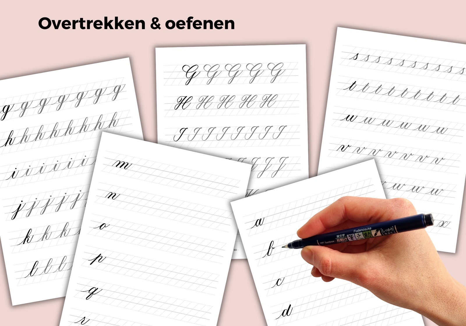 kalligrafie-alfabet-tombow-brushpen-oefenen